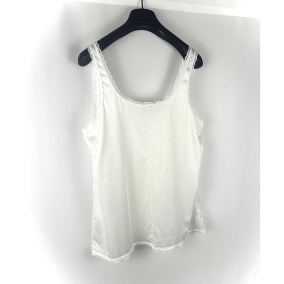 Vintage 1980’s ‘Tradition by Sears’ Nylon Satin Camisole Slip Top in White - M - Picture 8 of 10